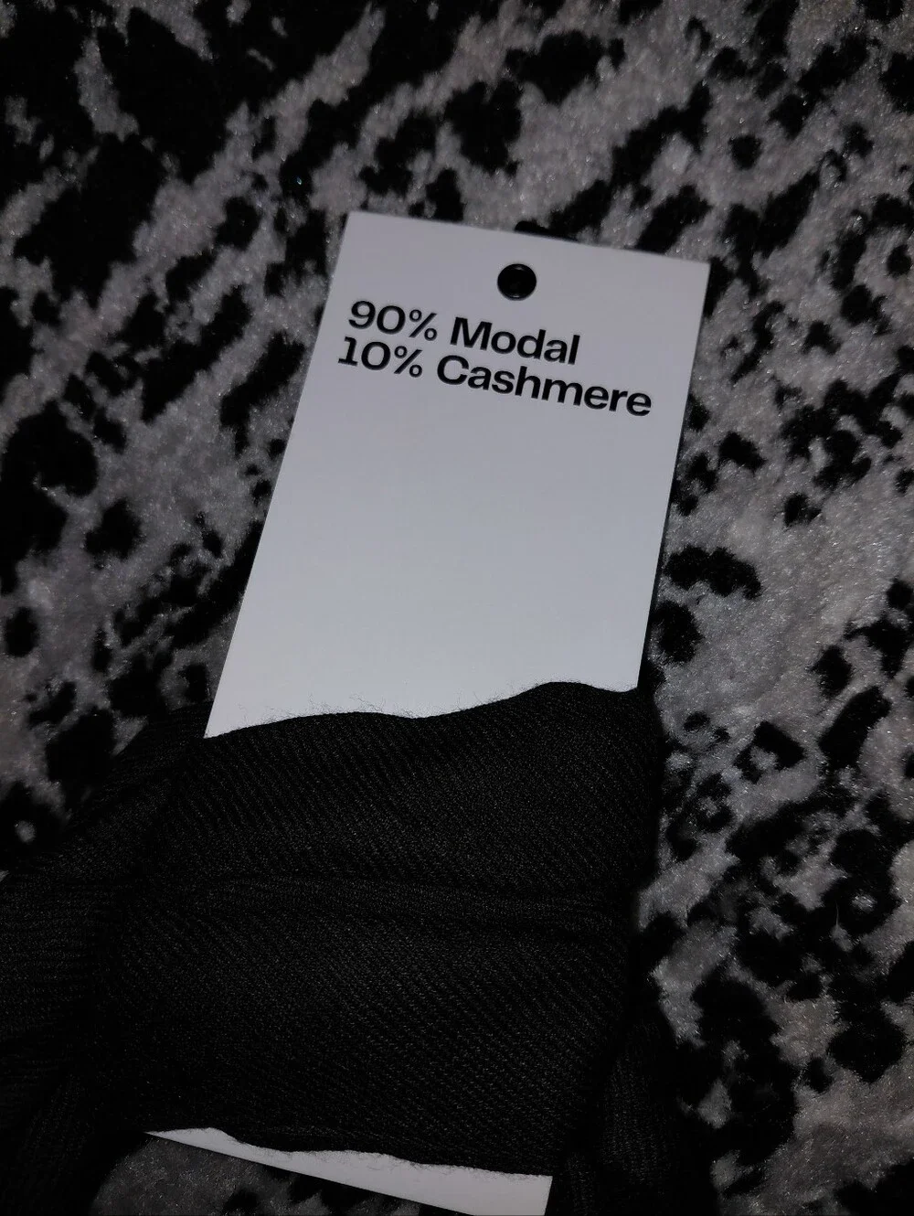 Nordstrom Modal Cashmere Twill Wrap Scarf Black Oversized Quiet Luxury NWT CC